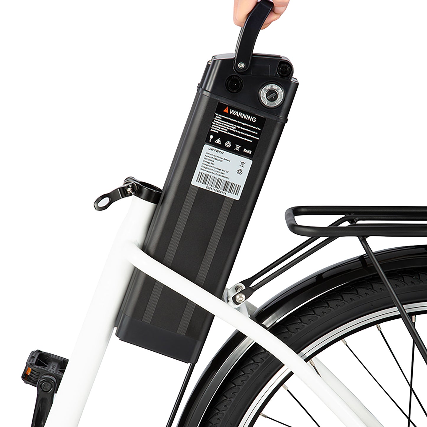 DYU White C6 Electric Bike Battery