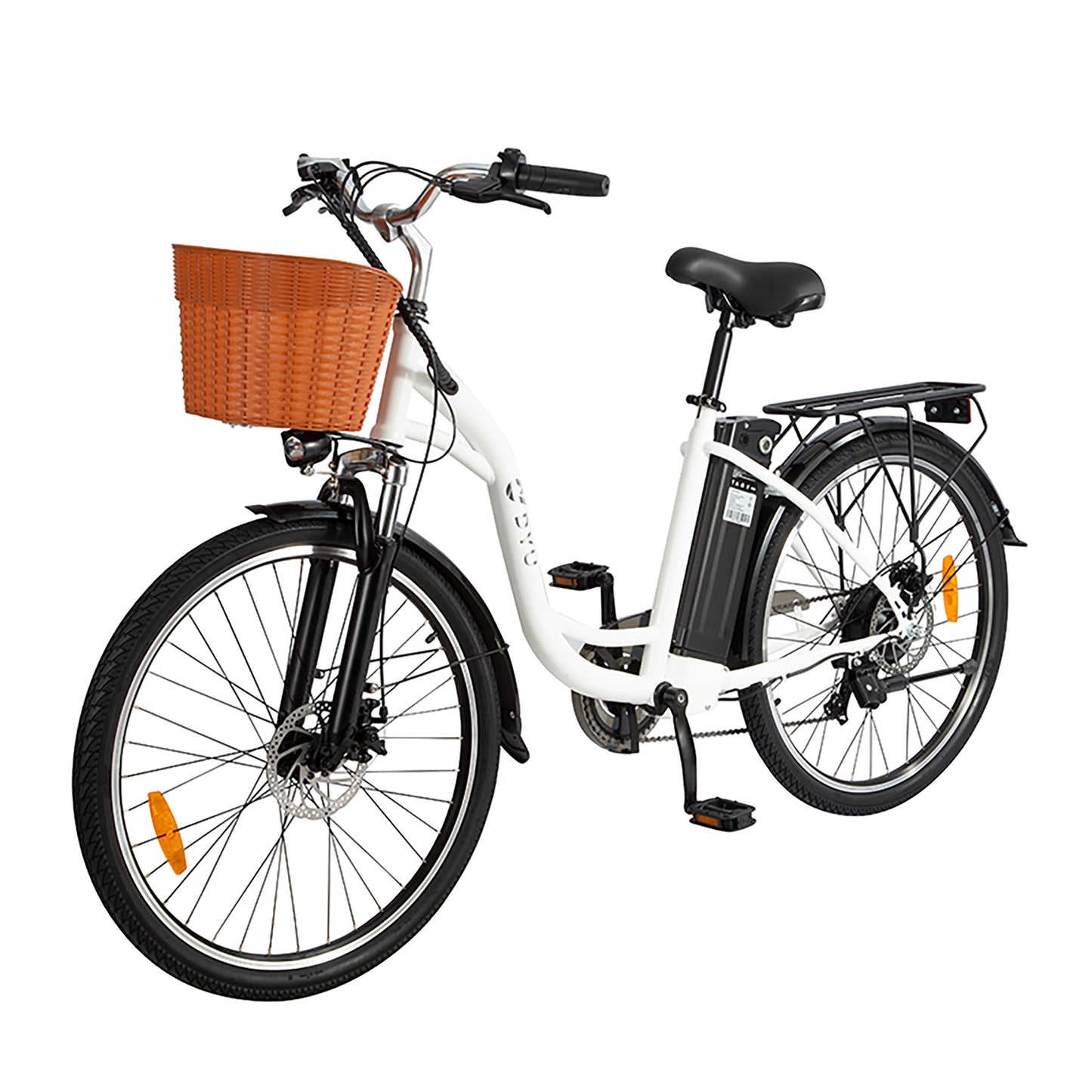 DYU White C6 Electric Bike