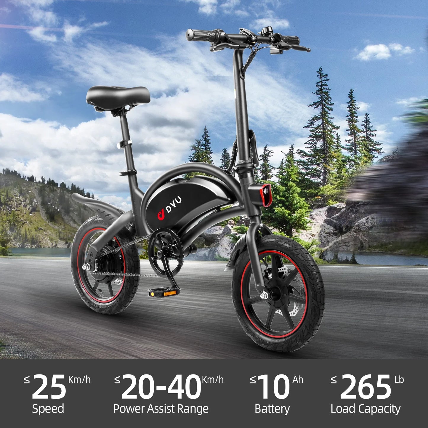 DYU D3F 14 Inch Folding Ebike