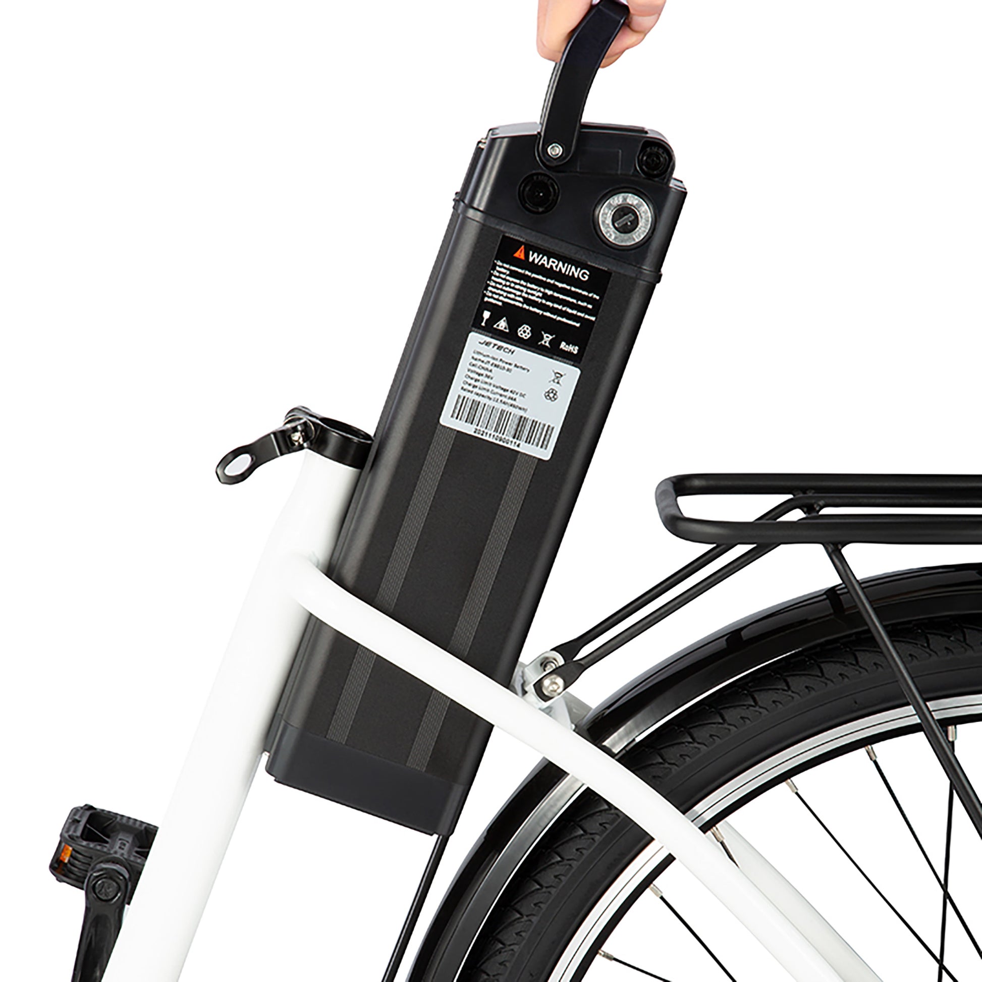 DYU White C6 Electric Bike Battery