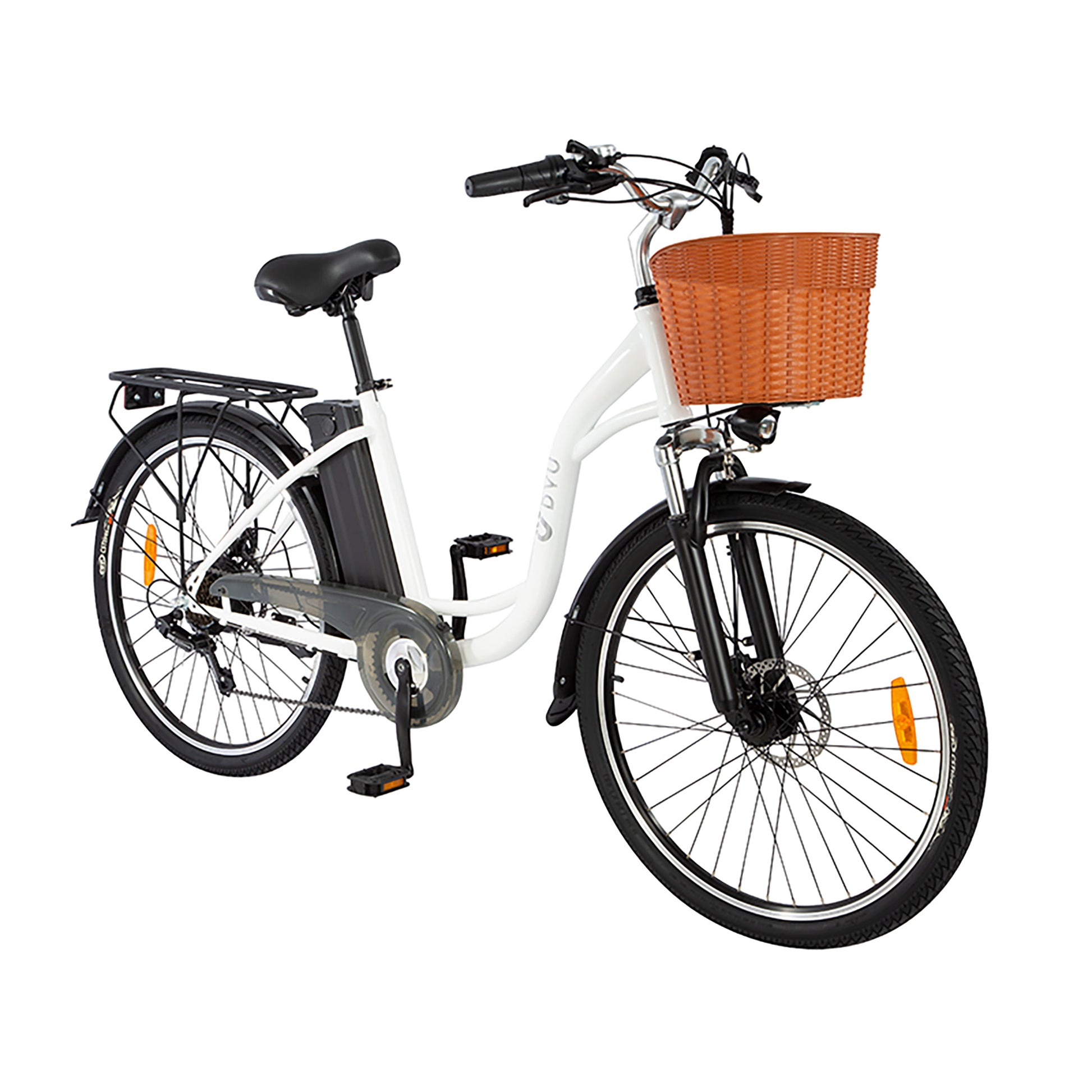 DYU White C6 Electric Bike